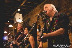A 'Following of Great Friends': Pete Bardolph, with Mary Rademacher, Dave Marsh and Mark VanderKolk of Lazy Blue Tunas. (Photo/Anthony Norkus)
