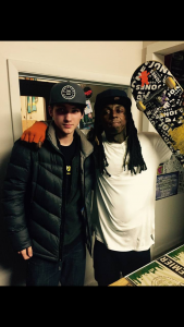 Skate Hop: Lil Wayne made a visit to Camp H Skate Park earlier in the day. (Photo/Camp H Facebook Page)