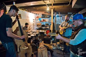 The Band: Nordlund & The Nomad Assembly during a 2015 rehearsal. (Photo/Tori Thomas)
