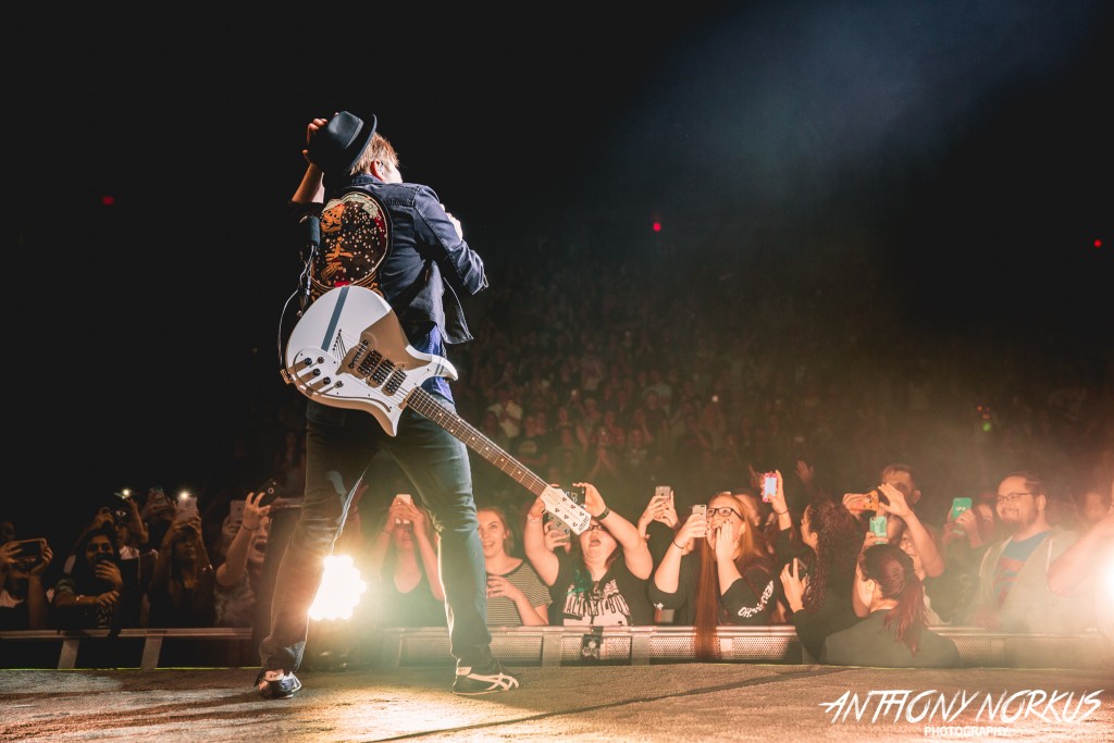 Saving Rock and Roll: Fall Out Boy revved up a Tuesday evening crowd. (Photo/Anthony Norkus)