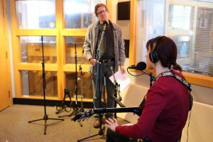 In Studio X: Charlie Darling with Local Spins host John Sinkevics. (Photo/David Sparks)